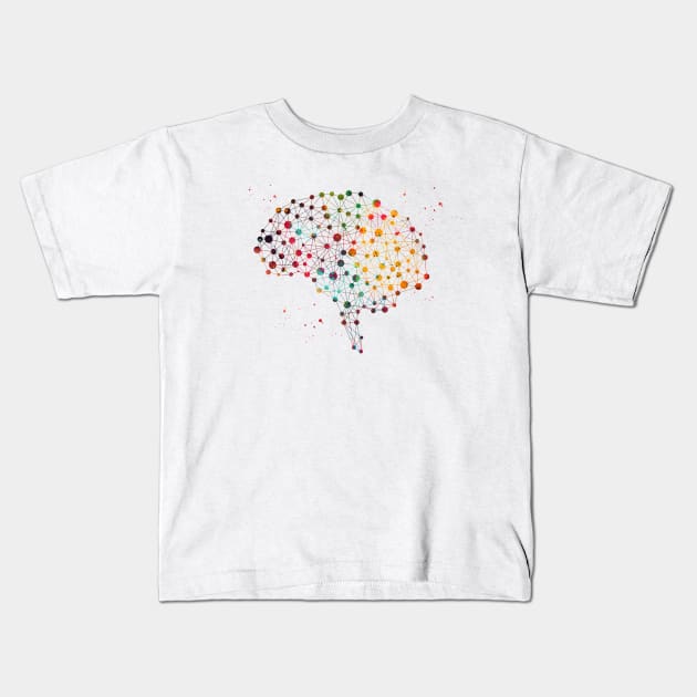 Human brain Kids T-Shirt by erzebeth